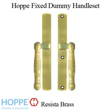 HOPPE HLS 9000 Sliding Door Handle Set Fixed Dummy, Resista Brass